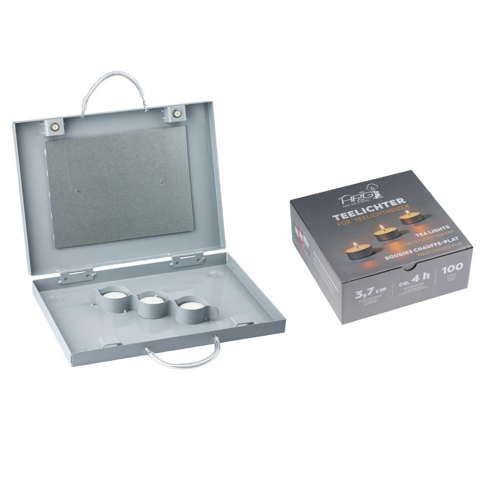 Chauffe-mains & chauffe-pieds argenté Eurohunt- 100 bougies incluses