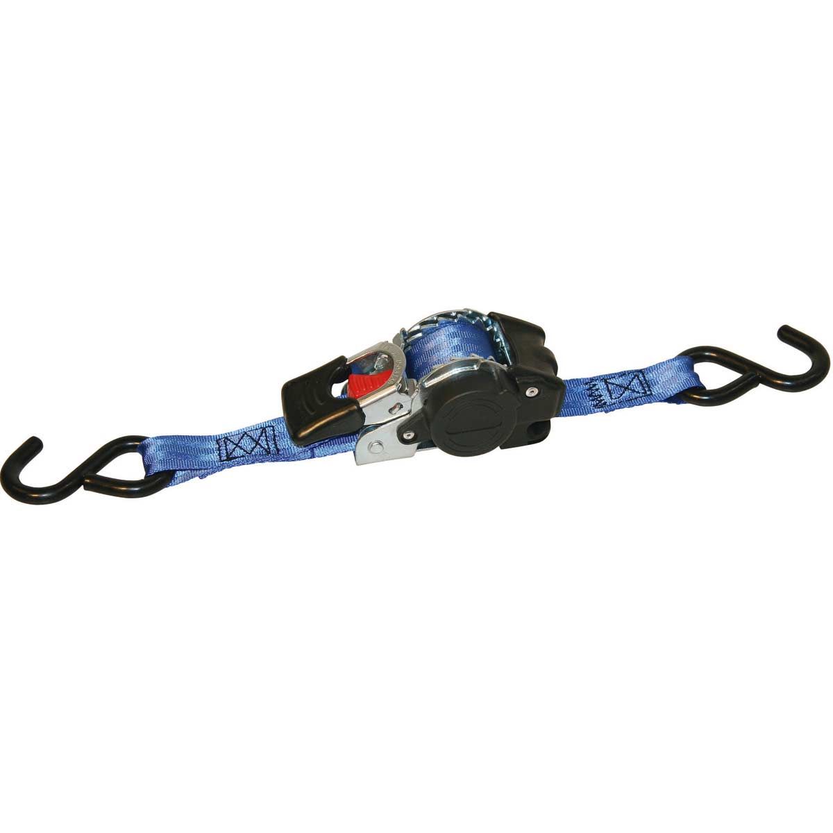 Cinghia di fissaggio automatica con cricchetto 3 m x 25 mm con gancio a S