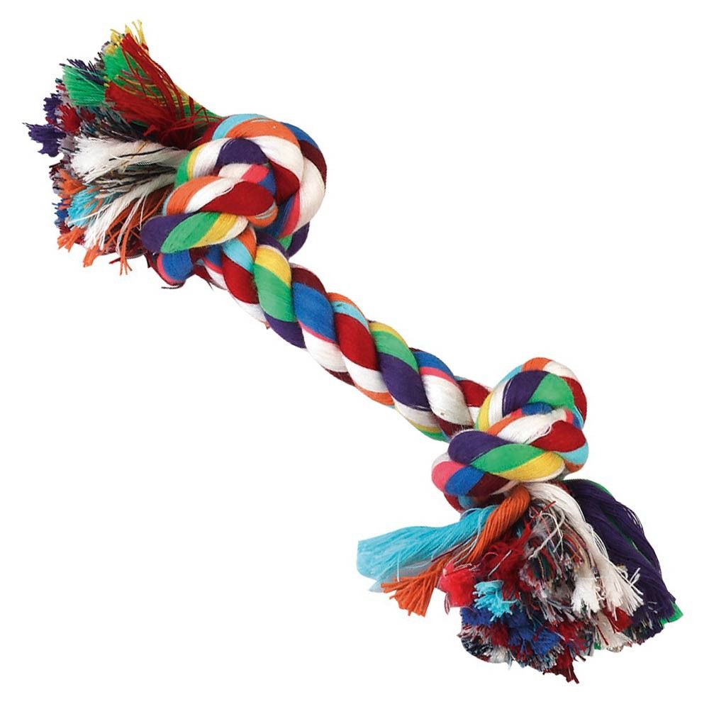 Kerbl Corda con nodo a dente in cotone colorato 20 cm