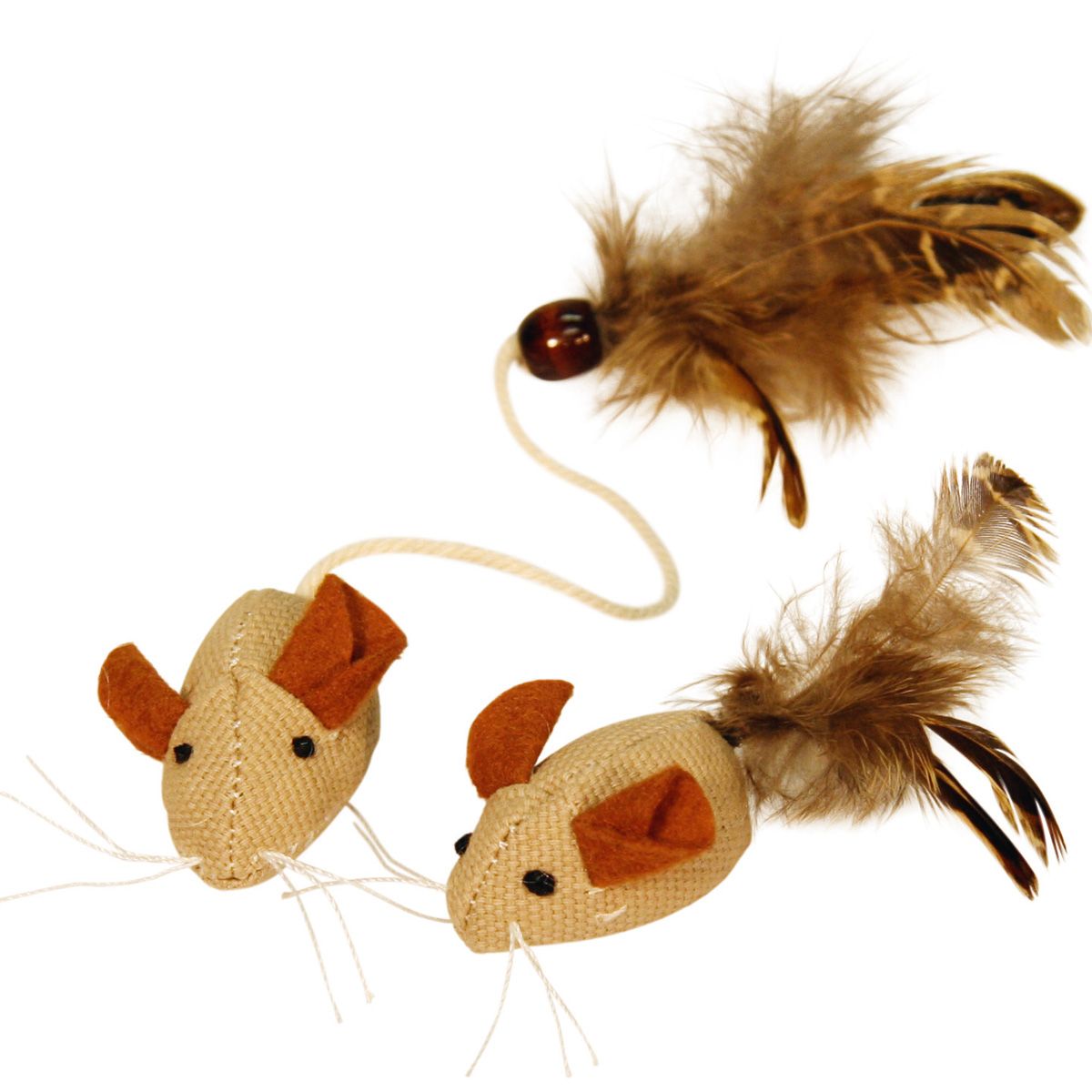 Kerbl Topi con piume natura 4,5 cm