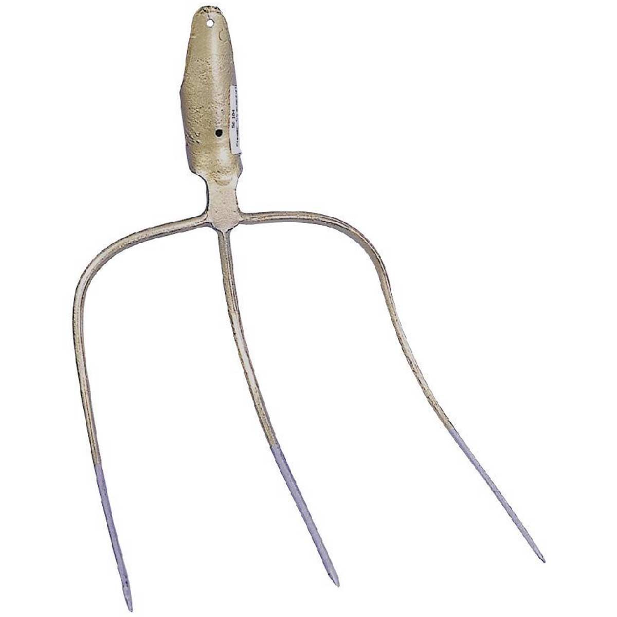 Forca di spargimento 3 denti in acciaio senza manico 30 x 30 cm