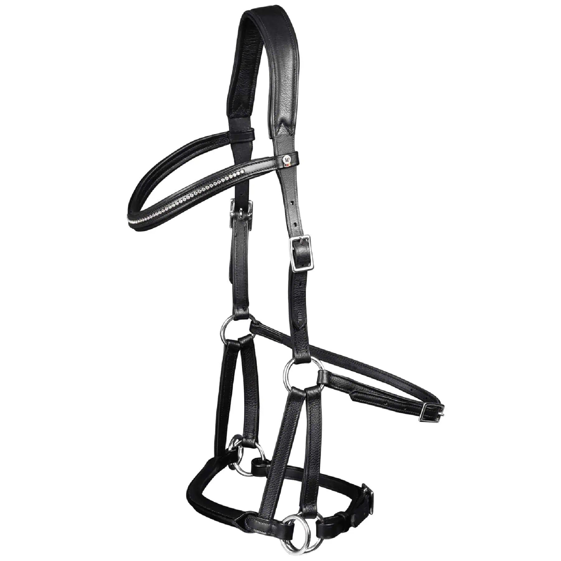 Waldhausen Trensenzaum X-Line Gebisslos Supersoft Nuova, schwarz, Pony
