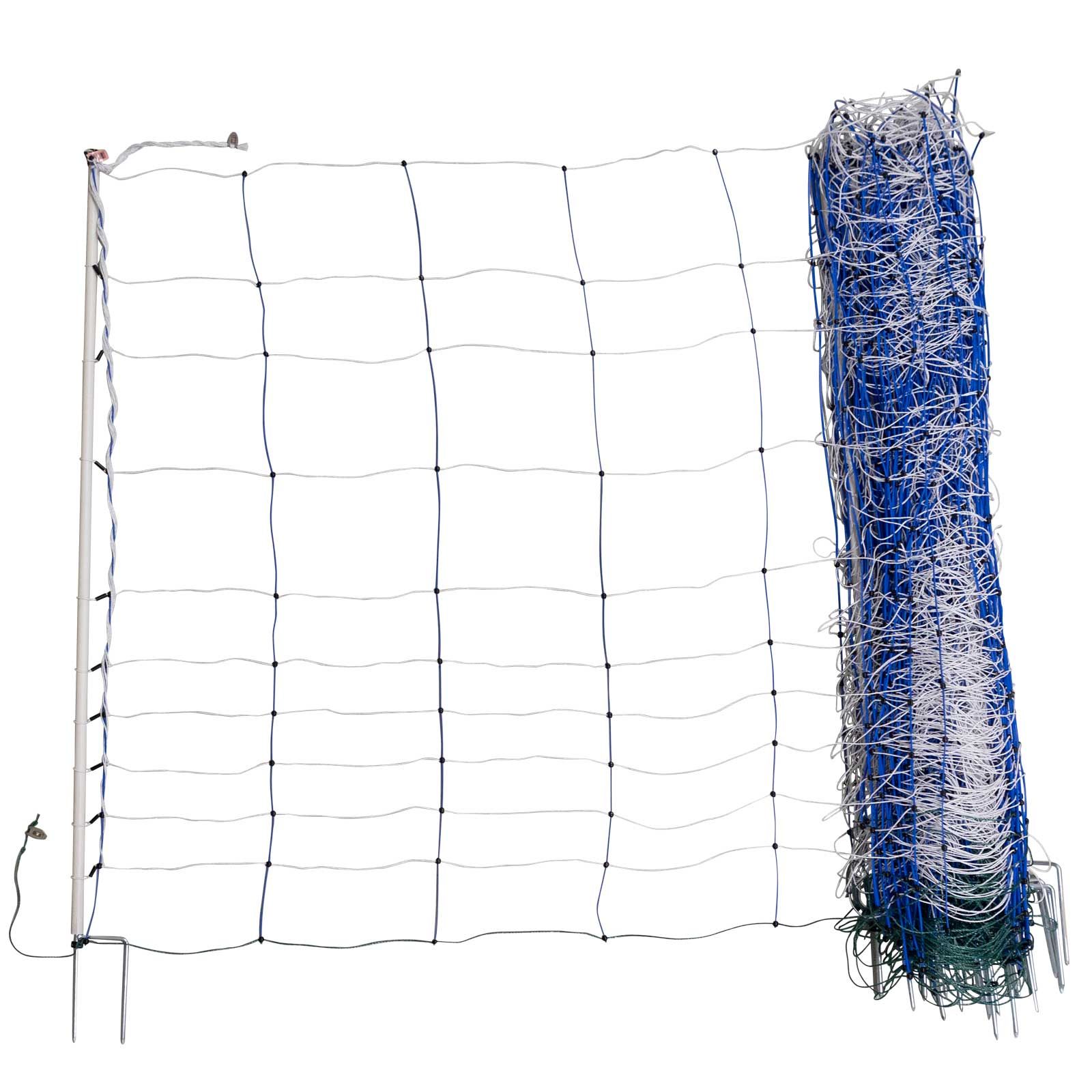 Ako TitanNet Rete per pecore elettrificabile 145 cm x 25 m, bianco/blu, doppia punta