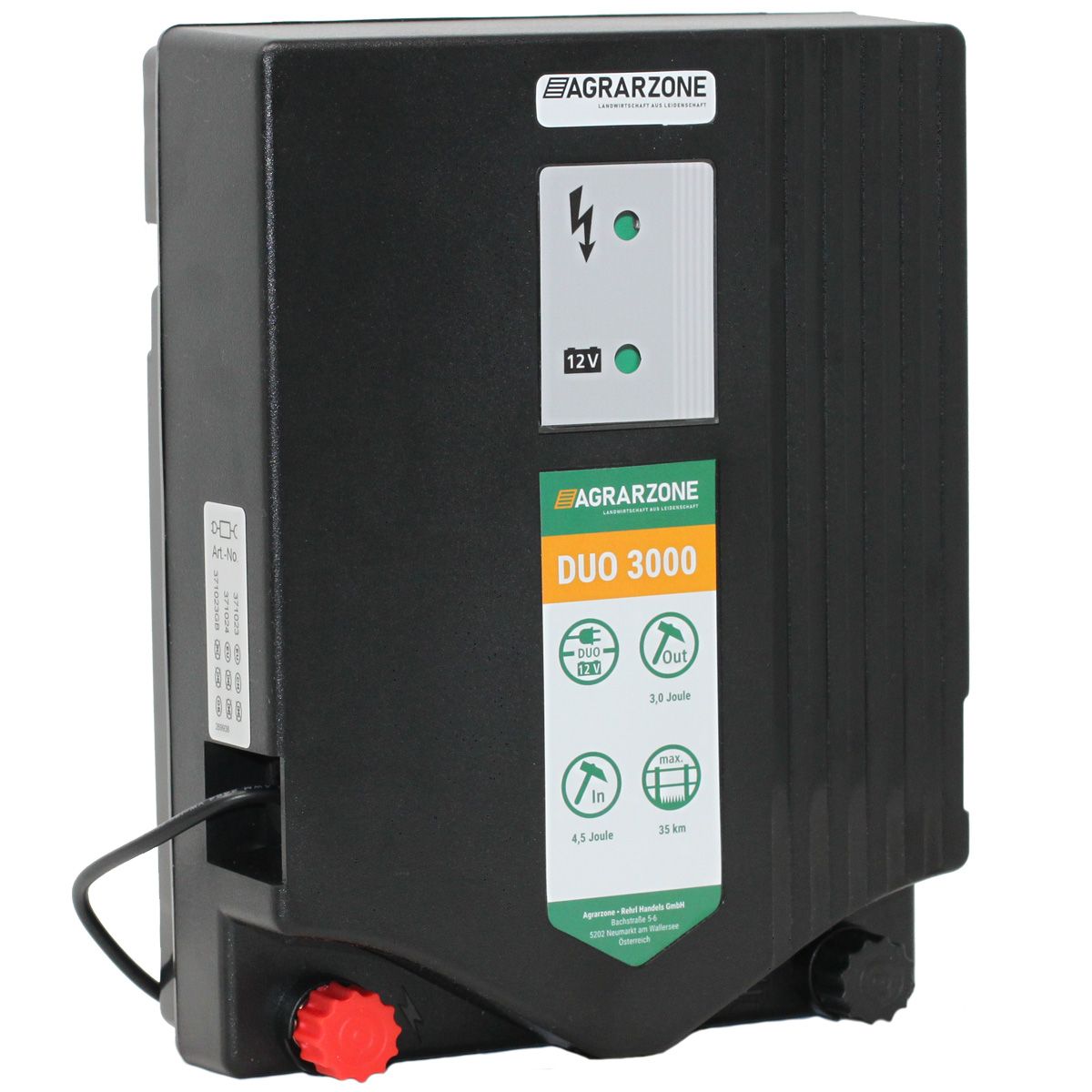 Électrificateur Agrarzone DUO 3000, 230V / 12V, 4,5 joules