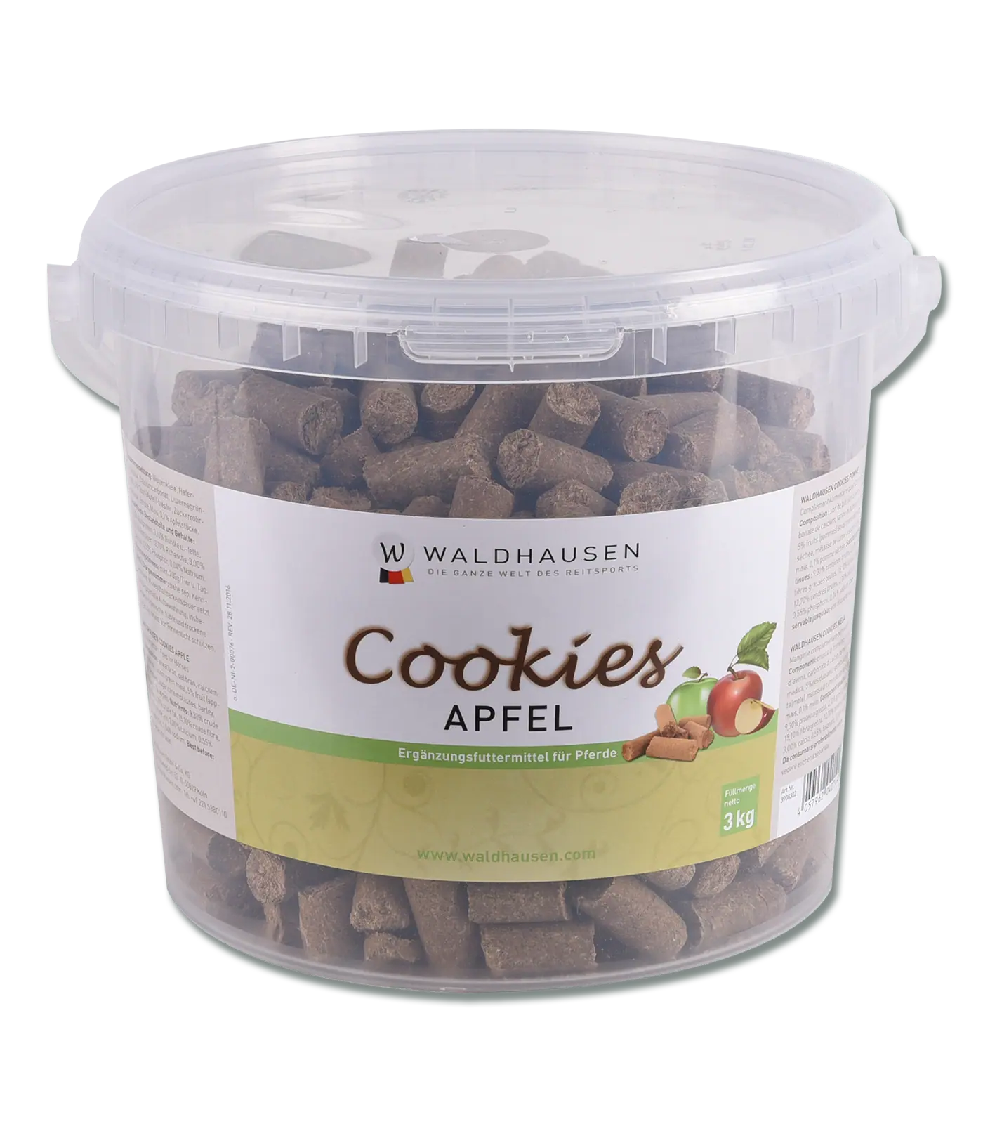Waldhausen Biscotti per cavalli gusto banana, secchio da 3 kg