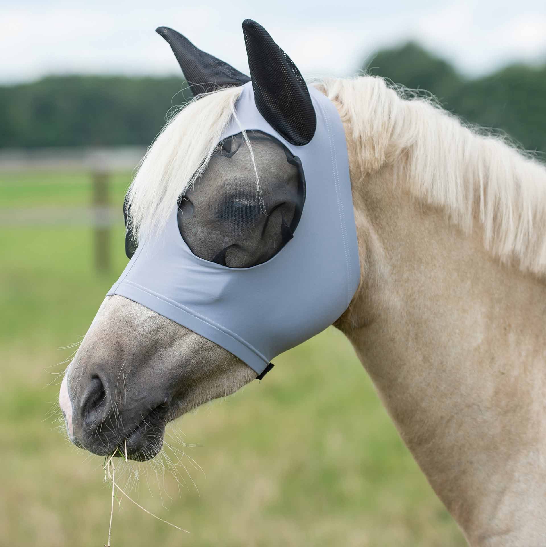BUSSE Fly Mask TWIN FIT FLEXI Shetty gray