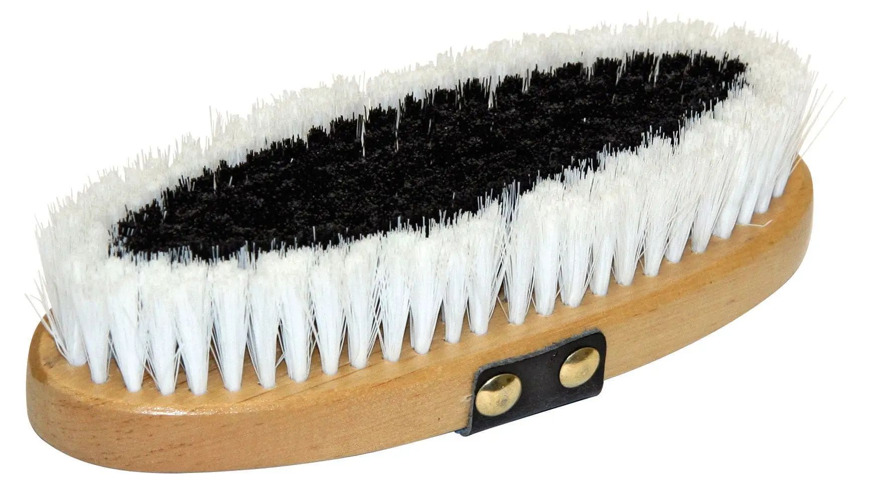Brosse douce pour chevaux avec dos en bois