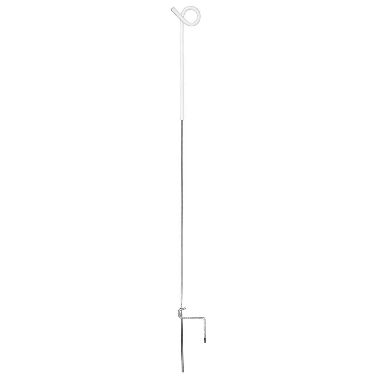 10x Piquet métallique à ressort avec œillet galvanisé 109 cm
