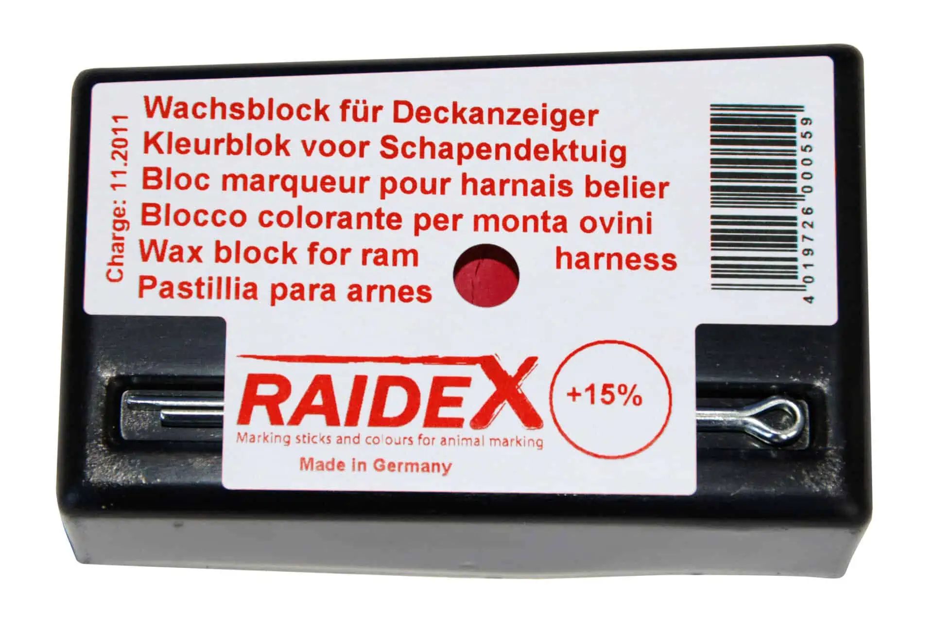 RAIDEX Blocco di cera per correggia monta montoni