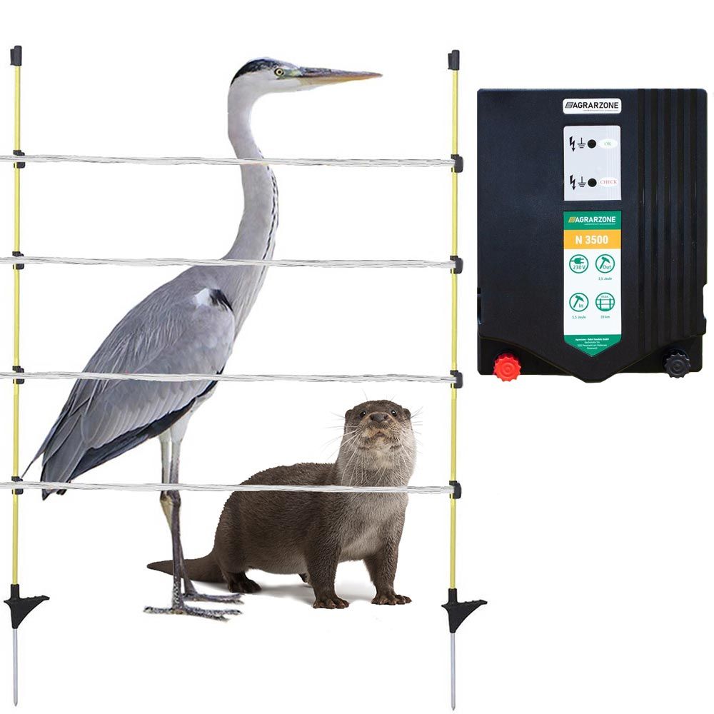 Agrarzone kit recinto per laghetto N3500 230V, 5,5J, filo 250m, bianco