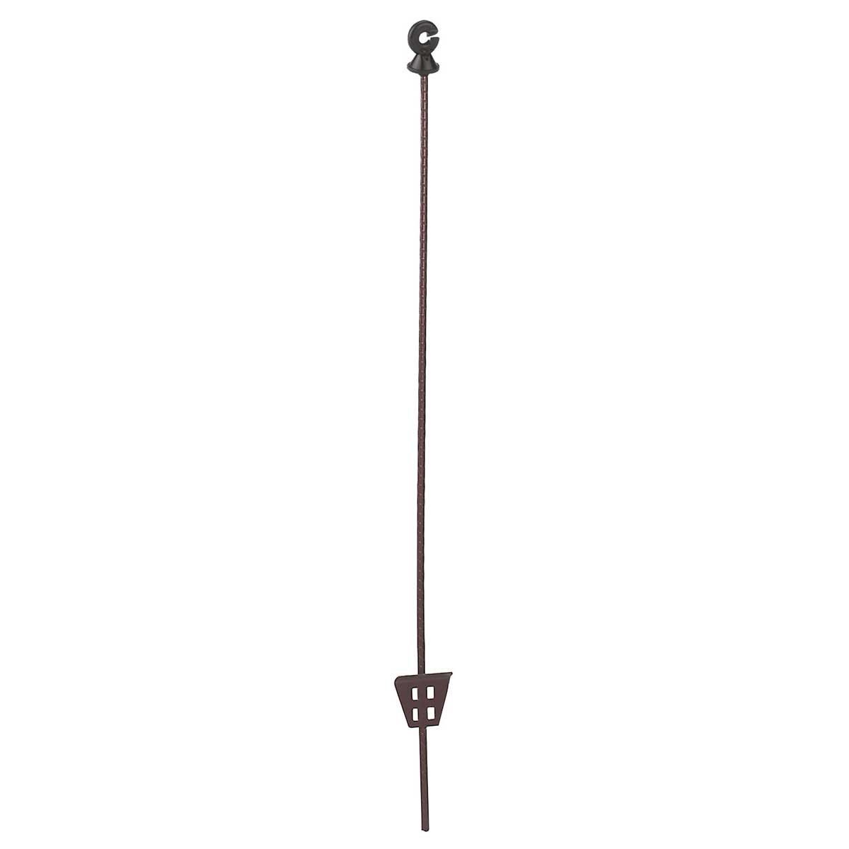 30x Piquet en acier ressort ovale 106 cm avec isolateur annulaire