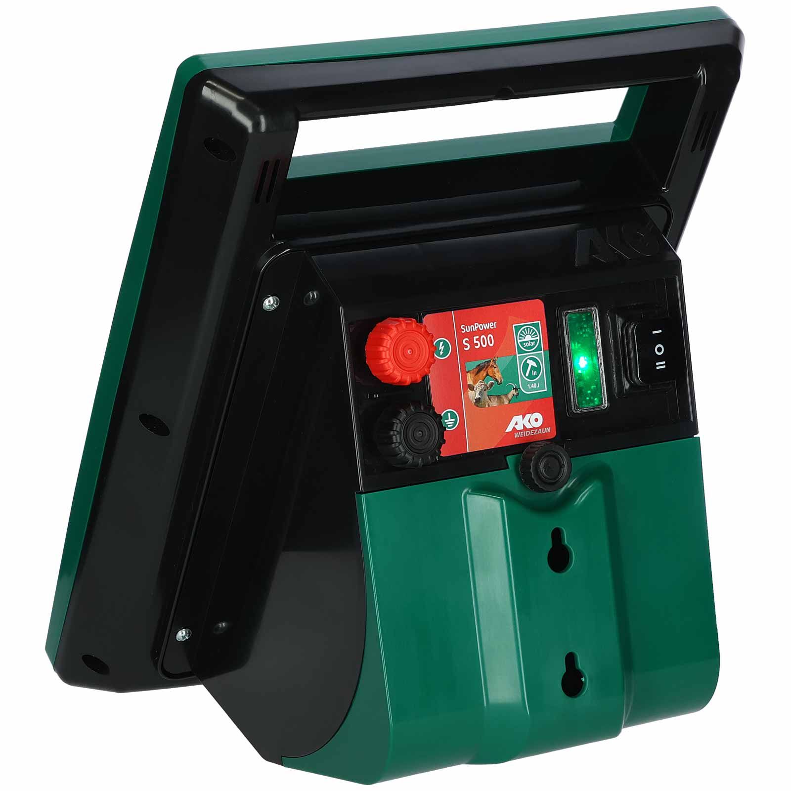 AKO Sun Power S 500 Electric Fence Energiser 8 Watt 12v, 0.75 Joule