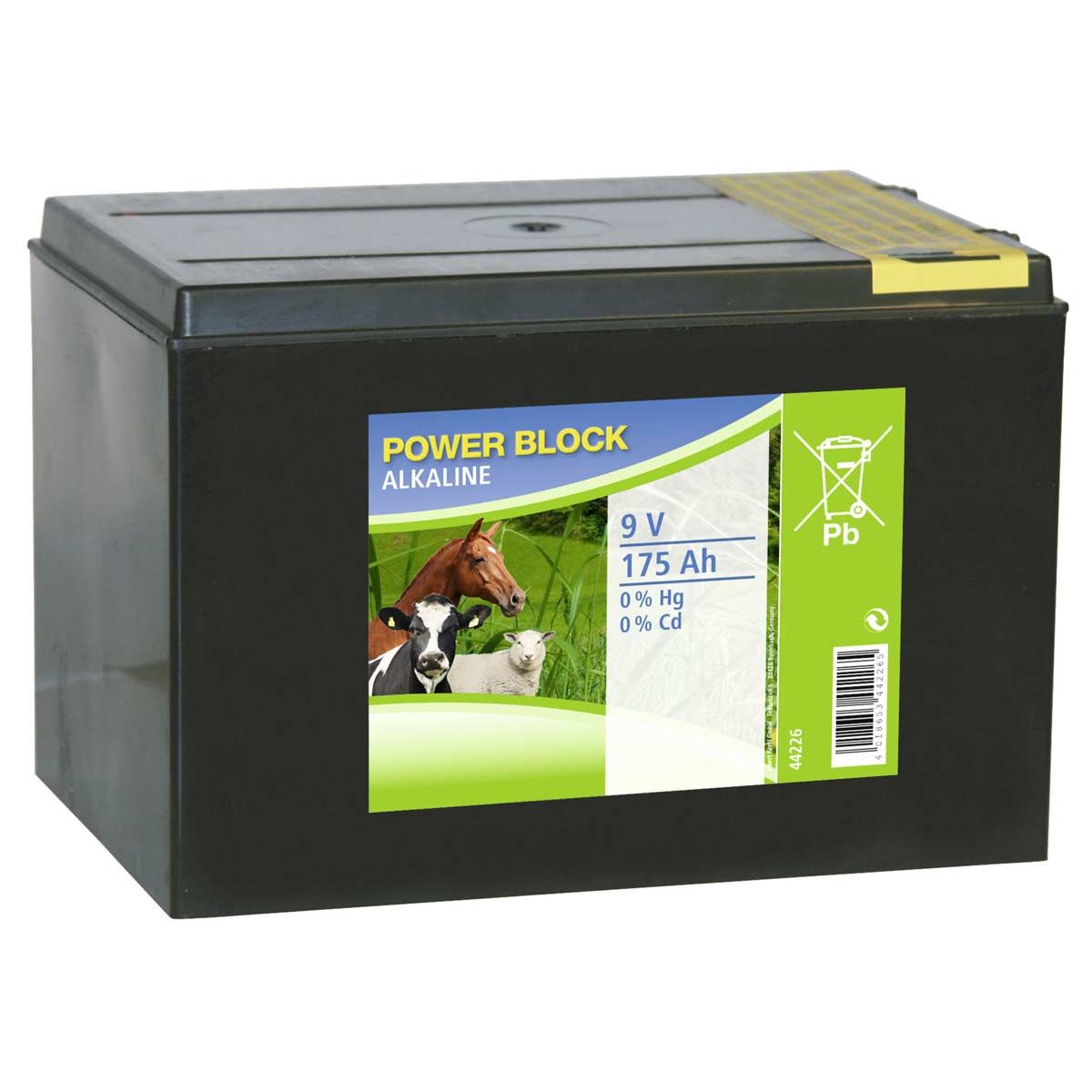 Batteria a secco alcalina per recinti elettrici Power Block 9V 175Ah